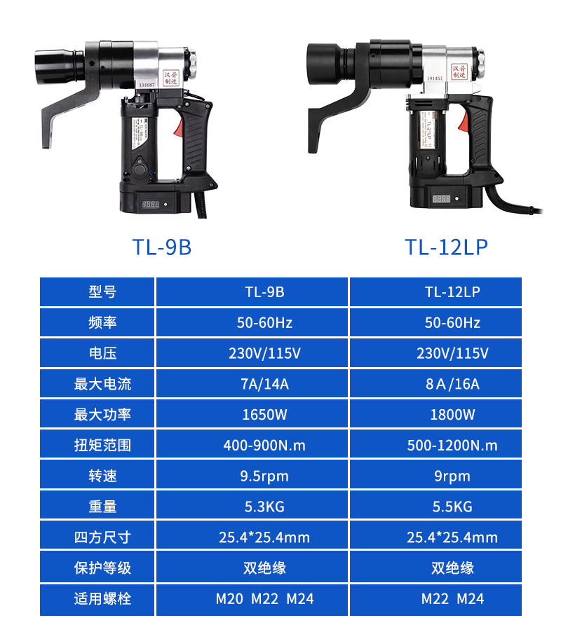 漢普TL-9B與TL-12LP參數(shù)對比