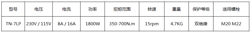 漢普TN-7LP參數(shù)